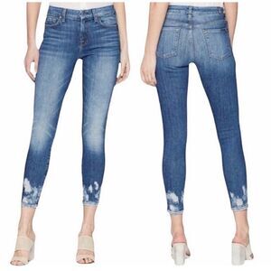 7 For All Mankind Bleach & Distressed " The Ankle Skinny" Size 27